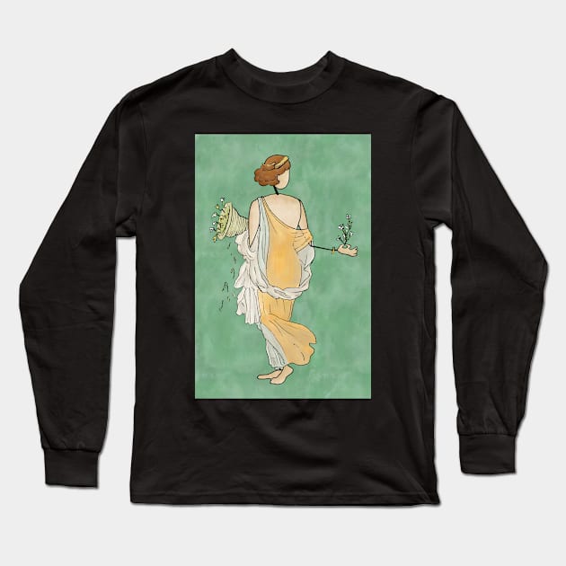 Ladies of the Villa of Ariadne - Flora Long Sleeve T-Shirt by GreekMythComix